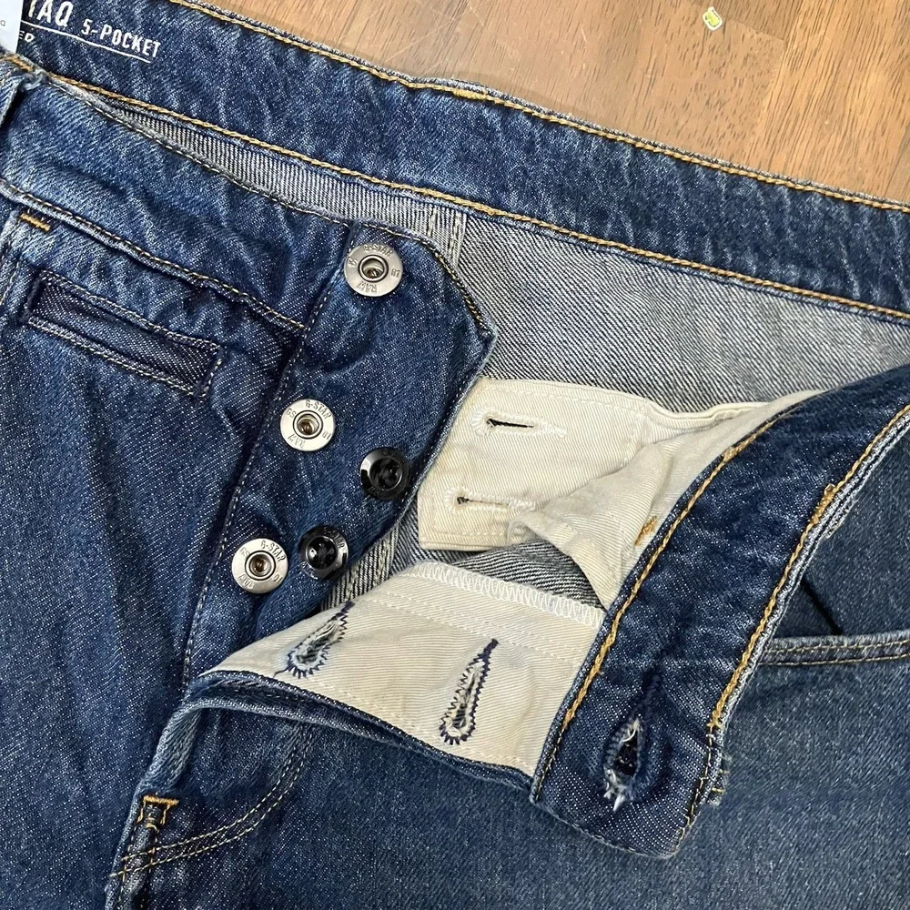 G-Star Raw D-Staq 5 PKT Tapered Men's Jeans 32x32‎ Blue Button Fly Denim